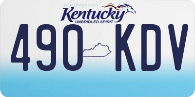 KY license plate 490KDV