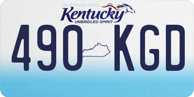 KY license plate 490KGD