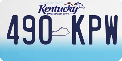 KY license plate 490KPW