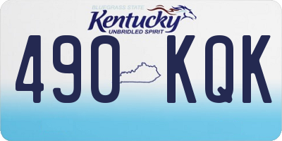 KY license plate 490KQK