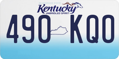 KY license plate 490KQO