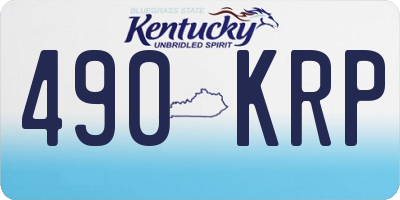 KY license plate 490KRP