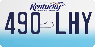 KY license plate 490LHY