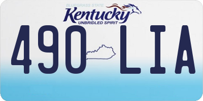KY license plate 490LIA