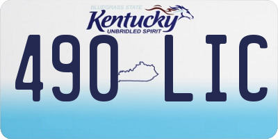 KY license plate 490LIC