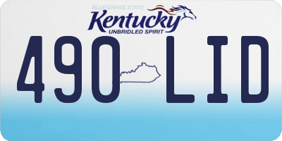 KY license plate 490LID