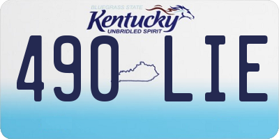 KY license plate 490LIE