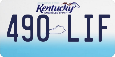 KY license plate 490LIF
