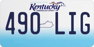 KY license plate 490LIG