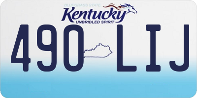 KY license plate 490LIJ