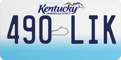 KY license plate 490LIK