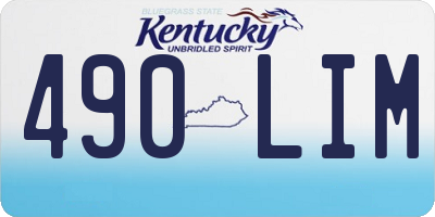 KY license plate 490LIM