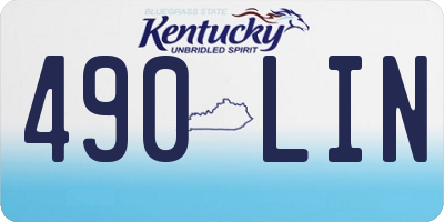 KY license plate 490LIN