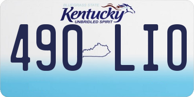 KY license plate 490LIO