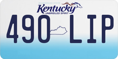 KY license plate 490LIP