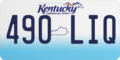 KY license plate 490LIQ