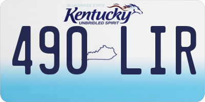 KY license plate 490LIR
