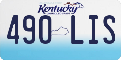 KY license plate 490LIS