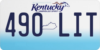 KY license plate 490LIT