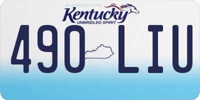 KY license plate 490LIU
