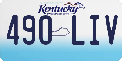 KY license plate 490LIV