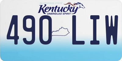 KY license plate 490LIW
