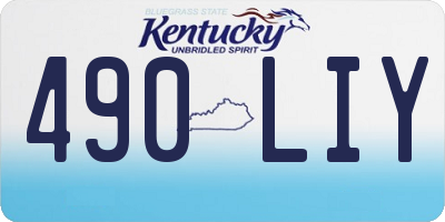 KY license plate 490LIY
