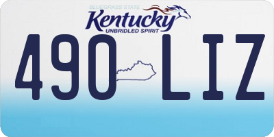 KY license plate 490LIZ