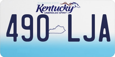 KY license plate 490LJA