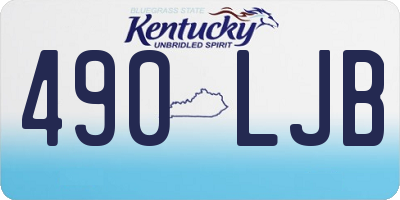 KY license plate 490LJB