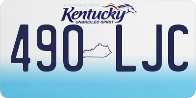 KY license plate 490LJC