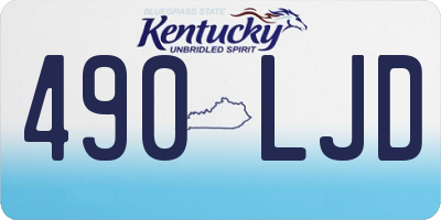 KY license plate 490LJD