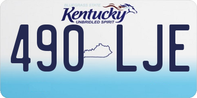 KY license plate 490LJE