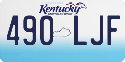 KY license plate 490LJF