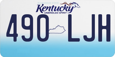 KY license plate 490LJH