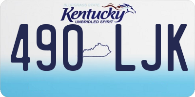 KY license plate 490LJK