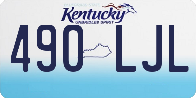KY license plate 490LJL