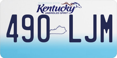 KY license plate 490LJM