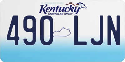 KY license plate 490LJN