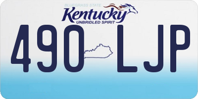 KY license plate 490LJP