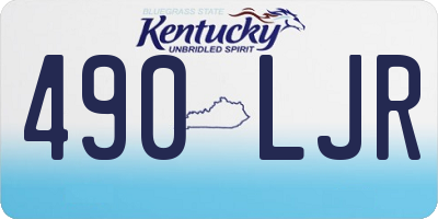KY license plate 490LJR