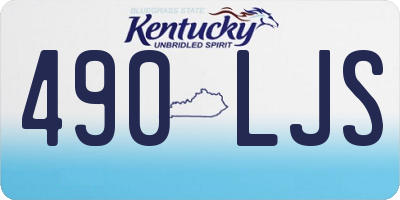 KY license plate 490LJS