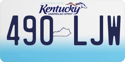 KY license plate 490LJW