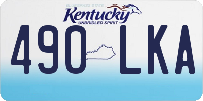 KY license plate 490LKA