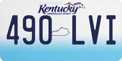 KY license plate 490LVI