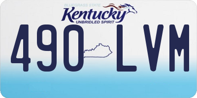 KY license plate 490LVM