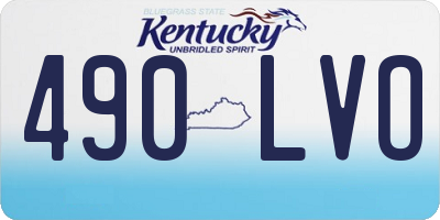 KY license plate 490LVO