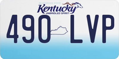KY license plate 490LVP