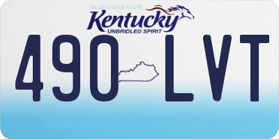 KY license plate 490LVT