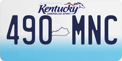 KY license plate 490MNC